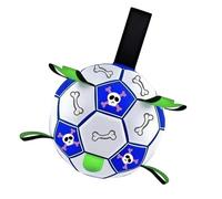 Ballon de football interactif pour chien, chiot - Jouet de tir à la corde indestructible - Compagnon d'animaux de guerre pour petites, moyennes et grandes races, pelouses, jardin, parc