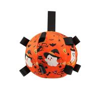 Ballon De Football Pour Chien Avec Lanières, Ballon De Football Halloween Pour Animal De Compagnie, Jouet Interactif D'entraînement Avec Clochette Pour Stimulation De Poursuite Chasse Ennui, Jeu