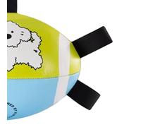 Ballon de Football pour Chien - Balle Sportive Interactive À Mâcher,Avec Lanières En Cuir PU Pour Chien | pour Jeu, Chiens de Petite, Moyenne et Grande Taille, Chiot, Exercice, Jardin, Parc,