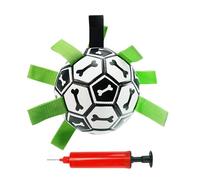 Ballon de football pour chiens : augmente l'activité de la balle de football pour chiens, animaux de compagnie en plein air | Conception de prise légère, matériau non toxique sûr interactif avec peste