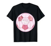 Ballon de Football Rose Sport athlétisme Athlète Game Team Activity T-Shirt Graphique avec Valeur, Homme, Noir, M