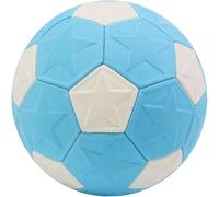 Ballon de football Swerve Curve de 21,6 cm pour enfants | Motif étoile | Matériau TPU bleu et blanc | Pour les matchs de football et l'entraînement en plein air