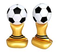 Ballon de Football Trophée Debout, Ballon de Football Debout en Feuille d'Aluminium Design Trophée 3D, Décoration pour Fête Football, WM 2026, Anniversaire, Sport - 62x41x120cm, Reusable