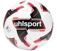 uhlsport Soccer Pro Synergy Balles Ballon de Football pour Le Jeu et l'entraînement FIFA Basic Blanc/Noir/Rouge Fluo 4