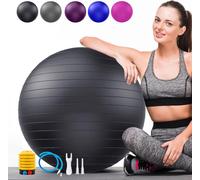 Ballon De Grossesse Souple,Swiss Ball Anti-Déflagrante Supporte 2200 Lbs,Stabilité Ballon Avec Pompe Pour Pilates Gym Fitness Yoga Gymnastique Exercice (Siege Bureau & Maison & Ecole).[K1078]