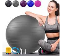 Ballon De Grossesse Souple,Swiss Ball Anti-Déflagrante Supporte 2200 Lbs,Stabilité Ballon Avec Pompe Pour Pilates Gym Fitness Yoga Gymnastique Exercice (Siege Bureau & Maison & Ecole).[K1069]