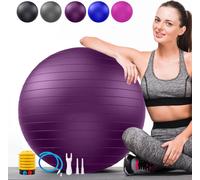 Ballon De Grossesse Souple,Swiss Ball Anti-Déflagrante Supporte 2200 Lbs,Stabilité Ballon Avec Pompe Pour Pilates Gym Fitness Yoga Gymnastique Exercice (Siege Bureau & Maison & Ecole).[K1067]
