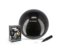 Ballon de gymnastique - HMS - 55 cm - Noir - Surface antidérapante - Pompe incluse - Charge max 100 kg