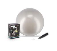 Ballon de gymnastique - HMS - 65 cm - Gris - Surface antidérapante - Pompe incluse - Charge max 100 kg