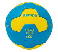 Kempa Ballon de handball Leo – entraînement et match, souple et adhérent, Bleu/Jaune, Taille 1
