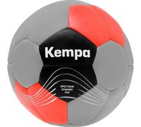 Kempa Spectrum Synergy Pro Ballon de Handball pour Jeunes et Adultes - Top Ballon de Jeu - Gris Cool/Rouge Chaud, 3
