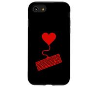 Ballon de Jeu en Forme de cœur avec Clavier Rouge pour la Saint-Valentin Coque pour iPhone SE (2020) / 7/8