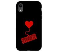 Ballon de Jeu en Forme de cœur avec Clavier Rouge pour la Saint-Valentin Coque pour iPhone XR