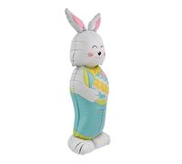 Ballon de lapin de Pâques - Ballon de fête de printemps 59-150 cm, mignons ballons en aluminium sur pied | Grande décoration amusante de lapin de Pâques pour jardin en plein air