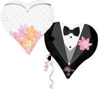 Ballon de mariage romantique Ballon de fiançailles Gr.76 cm x 63 cm