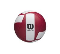 WILSON Helix Game, Ballon de Volley, Conçu pour la Haute Performance, Adhérence Avancée et Contrôle Optimisé, Microfibres de Première Qualité, Couleur: Rouge/Blanc, Taille Officielle