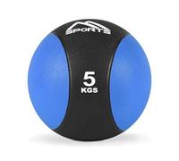 Ballon de médecine 1 - 10 kg - Qualité de studio professionnelle - Ballon de gymnastique, rembourré, pour exercices, 5 kg - Blau