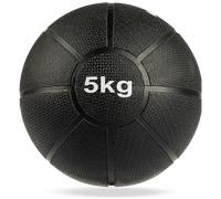 MATCHU - Médecine Ball - Medicine Ball - Caoutchouc Solide - Disponible en 1, 2, 3, 4 et 5 KG - Disponible en Jaune, Rouge, Vert, Bleu, Noir - (Noir - 5 KG)