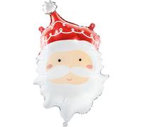 Ballon de Noël 37x60cm rouge / blanc
