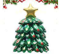 Ballon de Noël - Arbre debout en aluminium 4D | Grand ballon de sapin de Noël tridimensionnel | Décoration de vacances auto-scellante pour les fêtes, les événements du Nouvel An et l'intérieur et