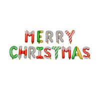 Ballon de Noël en aluminium - Bannière d', bannière de guirlande de lettres, Merry Christmas Foil Ballons Silver | Décoration de bannière suspendue de fête sur le thème de Noël pour
