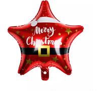 Ballon de Noël - étoile Merry Christmas rouge, env. 45 cm - Grand XL Père Noël arbre de Noël Hélium Ballon de Noël Ballon de fête Kopper-24 Dekoration