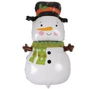 Ballon aluminium de Noël en bonhomme de neige de 60 cm (x1) REF/19115 - ptit clown multicolore