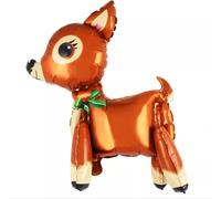 Ballon de Noël -Reh 3D, env. 55 x 59 cm, pour gonflage - Grand XL Père Noël Bambi Santa Tier Ballon de Noël Ballon de fête Kopper-24 Dekoration