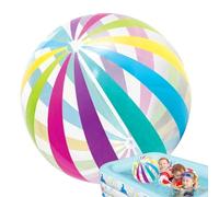 Ballon de plage - 58 cm, ballon de volleyball de plage en PVC, très visible | Ballon d'eau gonflable, balles brillantes pour plus de plaisir, de sécurité, de rassemblements en plein air, d'activités