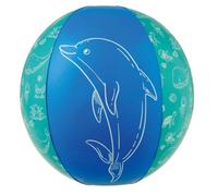 Ballon de Plage ECO - Gonflé : Environ 29 cm - Dégonflé : Environ 40 cm - Matériau 100% recy ouleur : Turquoise/Bleu