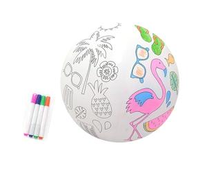 Ballon de plage gonflable à peindre pour avec des couleurs vives et un design de qualité Ballon de plage gonflable artistique Jeu créatif Artisanat éducatif pour