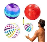 Ballon De Plage Gonflable | Lot de 4 jouets d'été amusants avec pompe à air - Ballons Plage Gonflables Amusants Pour,Pour Anniversaire Activités Extérieures Parc Aquatique Jardin