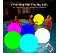 Ballon de plage gonflable pour piscine, 16 couleurs, LED plonger oyante, 60/90cm, jeu d'eau d'été, fête sportive, ballon lumineux 16 Colors