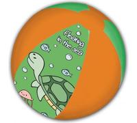 ballon de plage Turtle junior 45 cm vert/orange