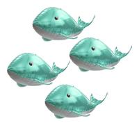 Ballon de Poisson, 4 Pièces Poisson Ballons en Aluminium, Animaux Marins Ballons, Marine Animal Ballons, Animaux Marins Ballons DéCoration, pour Garçons Filles Enfants(Vert)