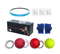 Ballon de Réaction de Boxe,Fitness pour La Réaction Et Les Poings,Balle De De Boxe À Bandeau Silicone - pour Sportifs, Hommes, Femmes, Débutants, Adolescents, Salon, Voyage, Dortoir