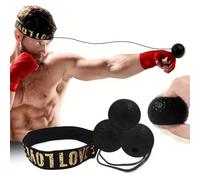 Ballon de réflexe de boxe monté sur la tête, ballon de vitesse d'entraînement d'esquive de combat Sanda, ballon magique de soulagement du stress pour adultes, entraînement de boxe, équipement de fitne