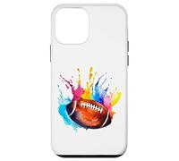 Ballon de rugby américain pour fan de la Ligue d'aquarelle Coque pour iPhone 12 mini