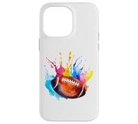 Ballon de rugby américain pour fan de la Ligue d'aquarelle Coque pour iPhone 14 Pro Max