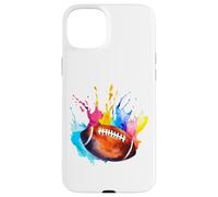 Ballon de rugby américain pour fan de la Ligue d'aquarelle Coque pour iPhone 15 Plus
