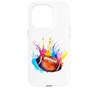 Ballon de rugby américain pour fan de la Ligue d'aquarelle Coque pour iPhone 15 Pro