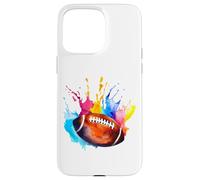 Ballon de rugby américain pour fan de la Ligue d'aquarelle Coque pour iPhone 15 Pro Max