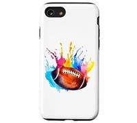 Ballon de rugby américain pour fan de la Ligue d'aquarelle Coque pour iPhone SE (2020) / 7 / 8