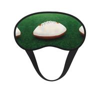 Ballon de rugby blanc C'est un masque pour les yeux à bord noir. Le masque doux pour les yeux peut améliorer la qualité du sommeil et est adapté pour l'intérieur, l'extérieur et les voyages.
