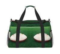 Ballon de rugby blanc. C'est un sac de voyage à main avec une grande capacité et multifonctionnel, un incontournable pour les voyages en plein air