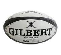 Ballon de rugby - GILBERT - G-TR4000 - Taille 4 - Noir Blanc G