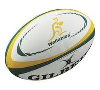 Ballon de rugby Gilbert Replica Australie Taille 5 Blanc, Jaune et Vert Blanc, Jaune et Vert G