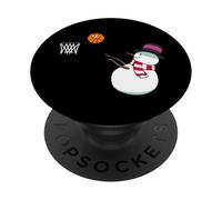 Ballon de Sport pour Amoureux de Basket-Ball Bonhomme de Neige PopSockets PopGrip Adhésif