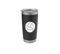 Ballon de volley-ball ou entraîneur poitrine gauche Gobelet isotherme en acier inoxydable double paroi