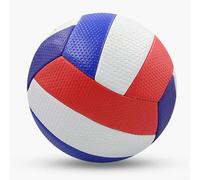 Ballon de volley-ball professionnel avec surface texturée antidérapante pour jeux de plage et entraînement officiel Bleu/blanc (C) Taille 5